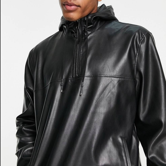 Urbancode Other - Urbancode Faux Leather Hoodie Jacket Small